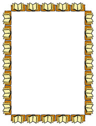 Opened books Frame stock vector