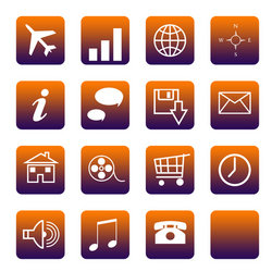 Business icons stock photo